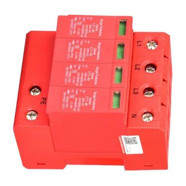 Imagem de RiToEasysports Dispositivo de Proteção 4P 40/80KA 385V Prendedor de Baixa Tensão, Postes de Cobre à Prova de Fogo Protetor contra Surtos de Montagem Em Trilho para Segurança Elétrica Doméstica