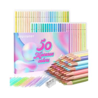 Imagem de 12/24/50/72 Macaron Pastel Lápis de cor profissional Soft Core para es