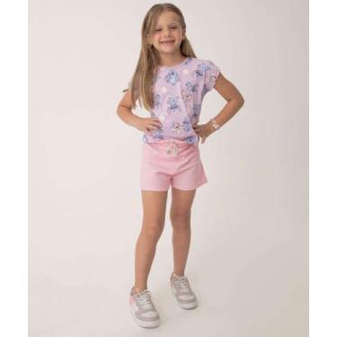 Imagem de Short Infantil Clochard Textura Tam 4 a 10-97127 - TOY BOX, 6, Rosa