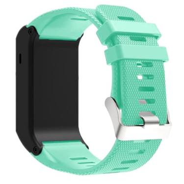 Imagem de Pulseira de relógio de silicone macio para Garmin para Vivoactive Pulseira de substituição com ferramenta para acessório Vivoactive HRBang, verde menta, para Vivoactive