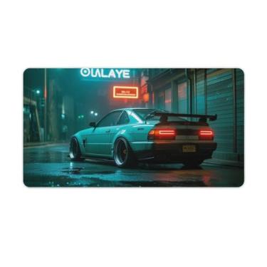 Imagem de HouLaiZhe Neon Sports Car JDM Car Gaming Mouse Pads JDM Car Desk Pads Grandes Mousepads para Desktop Keyboard Computer Mat40X75cm