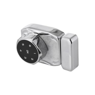 Imagem de Yinhing Fechadura de Gabinete Inteligente, Fechadura Sem Chave Com Design de Broca para Portas de Vidro de 3-12 Mm Com Clipe Em Forma de U, para Mercadorias de Armário de Vidro de (SILVER)