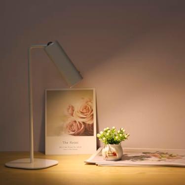Imagem de Generic Abajur de mesa lanterna dupla funcionalidade 3 temperaturas de cor stepless sensor de luz regulável recarregável ângulo de iluminação ajustável multifuncional lâmpada de mesa portátil