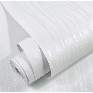 Imagem de Papel de Parede 10 METROS x 45CM Adesivo Autocolante para Sala Quarto Conveniente E Eficiente Elegante E Prático(Linha Branco)