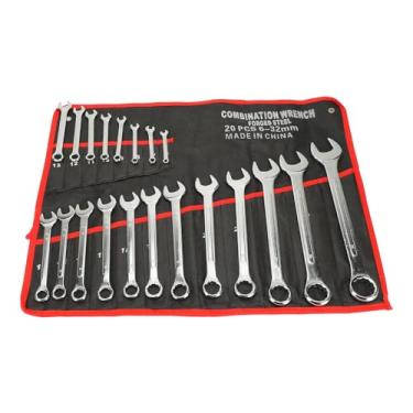 Imagem de Hilitand 20-Piece Double End Spanner Set Ratcheting Combinação Wrench Set Cr Vanádio Aço Espelho Acabamento Com Bolsa De Armazenamento Portátil para Reparação e Manutenção
