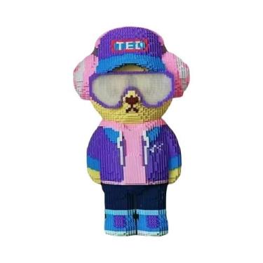 Imagem de Blocos De Montar Urso De Pelúcia Grande 12008 Peças Jogo Educacional D