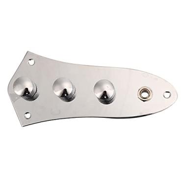 Imagem de Cryfokt Interruptor de Placa de Controle de Guitarra Elétrica Com Fio de Liga de Zinco Com Botão Serrilhado para Baixo Jazz, Potenciômetro Durável de 500K para Fácil Instalação, Adequado para a