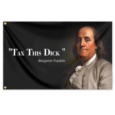 Imagem de Tapeçaria para pendurar na parede Tax This Dick 150x90cm, microtecido 