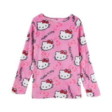 Imagem de Conjunto De Pijama Flanelado Kawaii Da Hello Kitty Para Mulheres, Casu