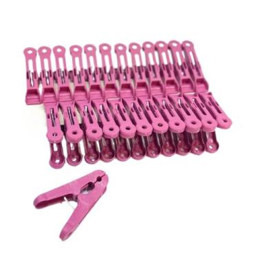 Imagem de Prendedor Reforçado de roupa, Pregador Reforçado de roupa para varal 3.5 cm x 5.5 cm para Roupas Leves e Pesadas, Duráveis para Uso Doméstico(120 Rosa)