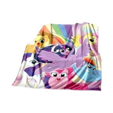 Imagem de Cobertor De Bebê Plush 3D Impresso Super Macio E Quente Pony-y Cobertu