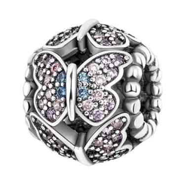 Imagem de Pulseira De Coração Em Prata Esterlina 925 Para Mulheres Com Contas De