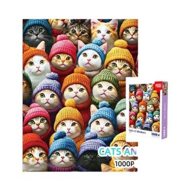 Imagem de Quebra-Cabeça Grande De 1000 Peças Para Amantes De Gatos, Gatos Adoráv