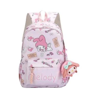 Imagem de Mochila Escolar De Animação Cute Hello Kitty Kuromi Cinnamoroll Para M