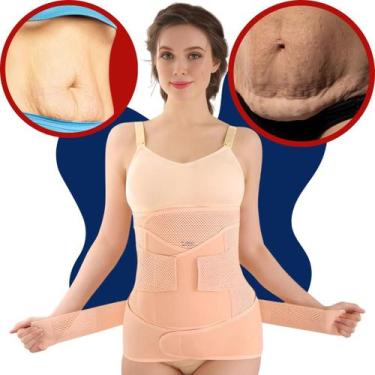 Imagem de Cinta Modeladora de Compressão com 3 Partes Sustentação para Barriga, 