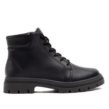 Imagem de Coturno Feminino Moleca Tratorado Preto, Preto, 38