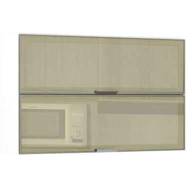 Imagem de Armário Basculante Duplo 120cm 2 Portas C/Vidro Reflecta