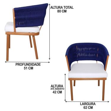 Imagem de Poltrona Califórnia Em Alumínio Bronze, Corda Náutica