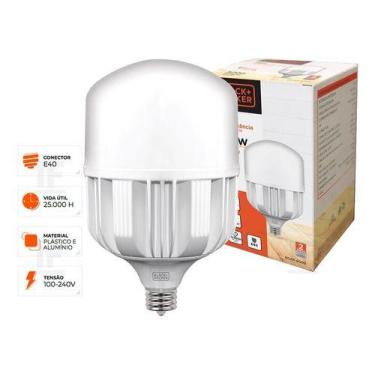 Imagem de Lâmpada Led Bulbo 100w E40 Bivolt Branco-frio Black&Decker - Black & D