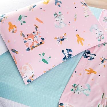 Imagem de Jogo De Lençol Solteiro C/ Elástico Kids Estampado 3 Peças - Bella Lay