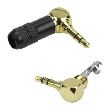 Imagem de Conector P2 Plug Stereo 90 Graus Cachimbo - PIX