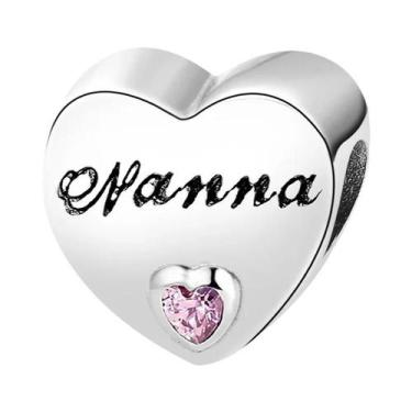 Imagem de Pulseira Feminina De Prata Esterlina 925 Com Berloques De Coração 'Amo