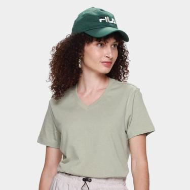 Imagem de Camiseta Fila Basic Feminina, Verde, GG
