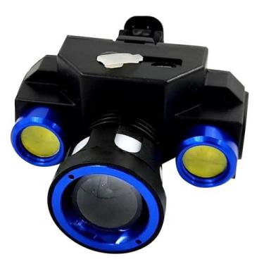 Imagem de Lanterna de Cabeça Recarregável com Zoom Usb 3 Leds - All Connect SC