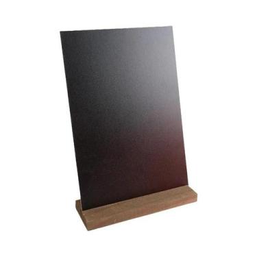 Imagem de Quadro Branco Mini De Mesa Com Base De Madeira, Lousa Preta Para Mensa