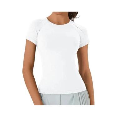 Imagem de Camisetas De Yoga Femininas De Verão Com Manga Curta, Gola Redonda, Re