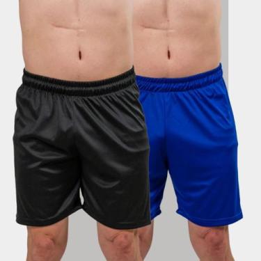 Imagem de Kit 2 Shorts Masculinos Dry Fit Esportivo para Futebol - Bermuda Leve 