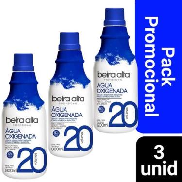 Imagem de kit 3 Água Oxigenada Beira Alta 900ml - Volume 20