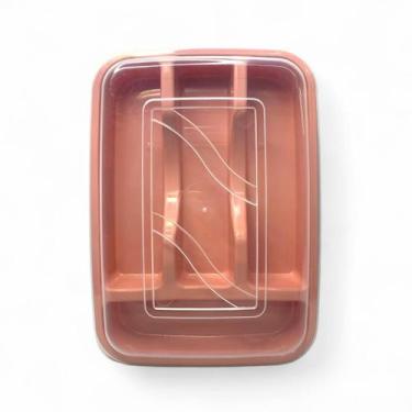 Imagem de Porta Talher Organizador Com Tampa e 4 Divisórias - Rainha, Rosa