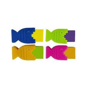 Imagem de BORRACHA NEON FISH - Borracha Atóxica e Macia em 4 Cores - Kaz, Laranj