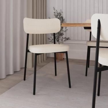 Imagem de Cadeira Alloa Fixa com 4 Pés 50 x 44,7 x 83,8 cm com 1 Unidade Branco/