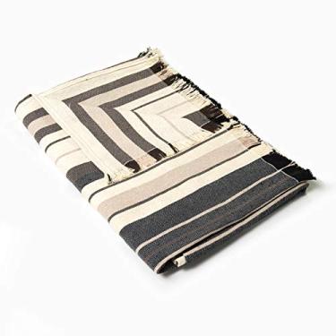 Imagem de Manta Ouro Preto 1,40m x 1,40m Algodão para Sofá, Tabaco