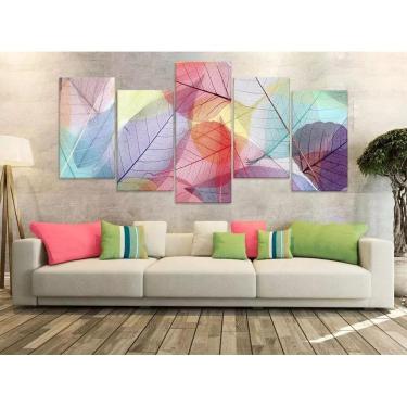 Imagem de Quadro Decorativo 129x63 Sala Quarto Arte Folha