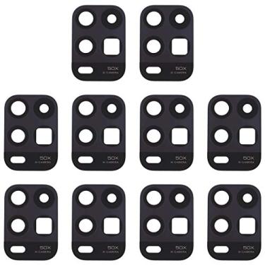 Imagem de HONGYAN Peças de substituição de telefone celular Lente de câmera traseira 10 PCS para Xiaomi Mi 10 Youth 5G Acessórios telefônicos