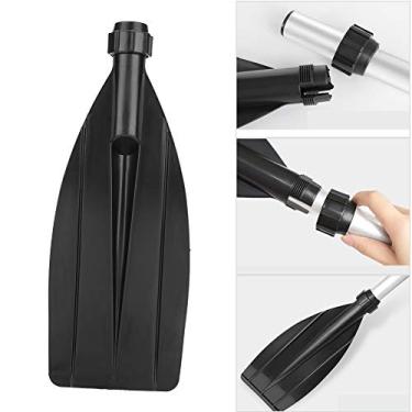 Imagem de Yunir 1 par de pás de caiaque, lâmina prática de pá preta leve, durável acessórios de substituição de leme de pá de canoa