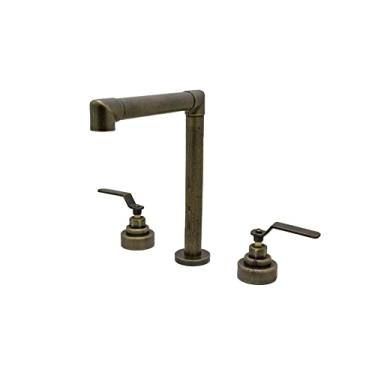 Imagem de Torneira Pia Misturador Lavatório Bancada Mesa Industrial Rustico Ouro Velho