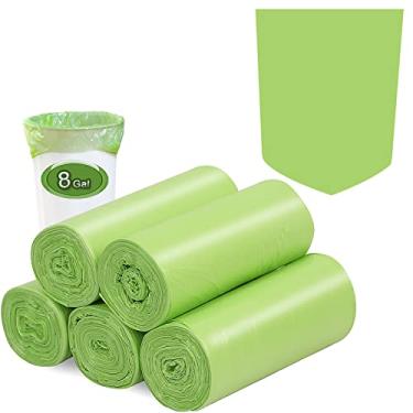 Imagem de Sacos de lixo compostáveis Inwaysin sacos de lixo altos para cozinha de reciclagem, sem perfume, forros de lixeira médios para banheiro, quarto, escritório, carro (verde, 100 unidades 20-30 L)