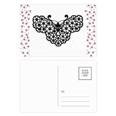 Imagem de Borboleta com asas florais Natal flor de Natal celebração cartão postal bênção postal
