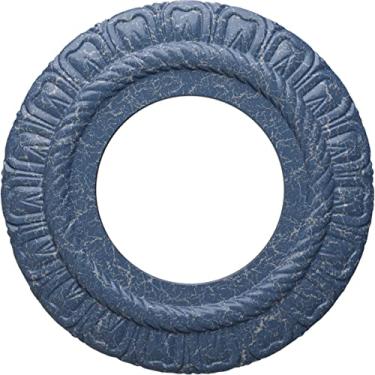 Imagem de Ekena Millwork Medalhão de teto Claremont CM09CLAMC 22 cm OD X 12 cm ID X 1/5.1 cm P serve para toldos de até 14 cm, Americana Crackle