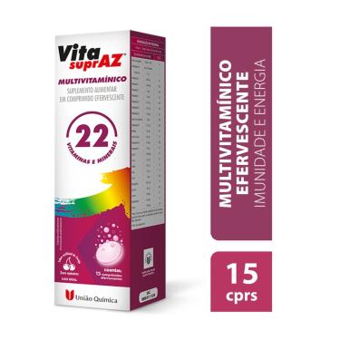 Imagem de Suplemento Alimentar Vita SuprAZ 15 comprimidos efervescentes União Química 15 comprimidos efervescentes