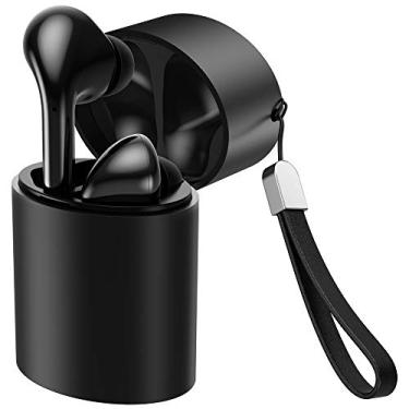 Imagem de Fones de ouvido sem fio TWS Bluetooth intra-auriculares com fones de ouvido estéreo integrados com microfone recarregável sem fio com capa de carregamento portátil compatível com iPhone