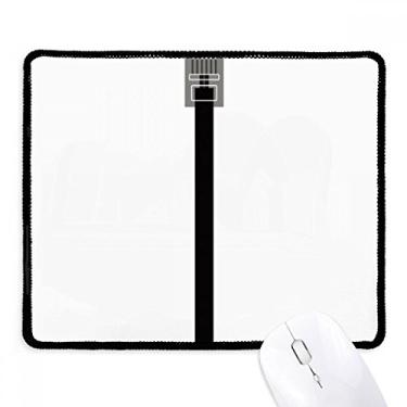 Imagem de Cabo de Internet preto padrão plugue USB Mousepad borda costurada tapete de borracha para jogos