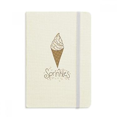 Imagem de Caderno de anotações com agulhas coloridas de chocolate e sorvete doce, capa dura de tecido oficial