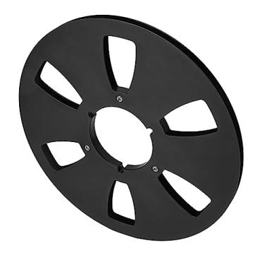 Imagem de Carretel de Recolhimento Vazio de Fita de Som, 1/4 de 10 Polegadas Vazio para Abertura de Carretel Peça de Máquina de Alta Resistência 6 Furos de Aço Inoxidável para Toca-fitas