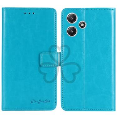 Imagem de TienJueShi Blu Premium Retro Stand Portafoglio TPU Silicone Case Per Xiaomi Redmi Note 13 Pro+ 5G 16.9 cm em Pelle Case Copertina Custodia Protettiva Capa Azul