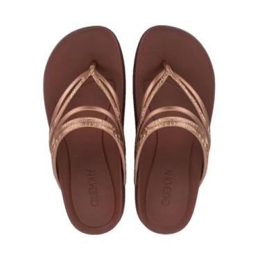 Imagem de Grendene, Chinelo Feminino Grendha Beleza AD Com Tiras - Grendene Cor:Marrom;Tamanho:36